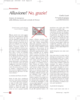 Alluvione? No, grazie!