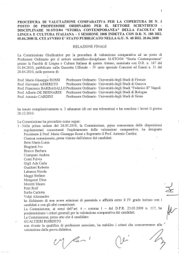 Relazione finale - Universit&agrave; per Stranieri di Siena