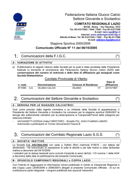 coppa lazio allievi regionali