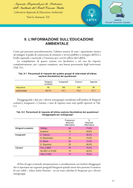 L`informazione sull`educazione ambientale