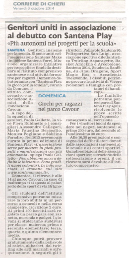 coamaas o: CHIERi - Associazione genitori SANTENA MAKE