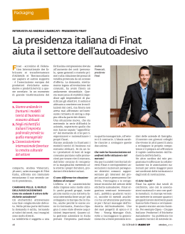 La presidenza italiana di Finat aiuta il settore dell
