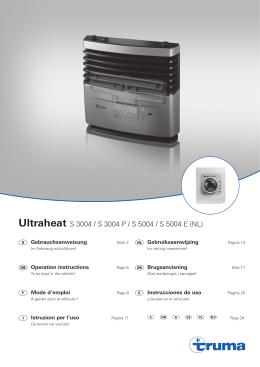 Ultraheat S 3004 / S 3004 P / S 5004 / S 5004 E