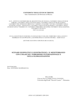 Scenari geopolitici e geostrategici: Terrorismo