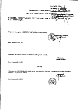 oggetto: approvazione convenzione per l&rdquo; _. 1` `qna