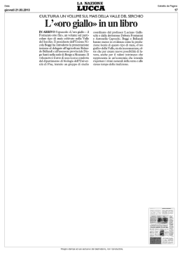 L`  oro giallo   in un libro