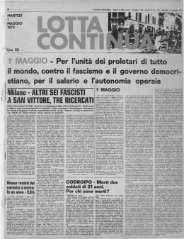 Milano - ALTRI SEI FASCISTI A SAN VITTORE, TRE RICERCATI