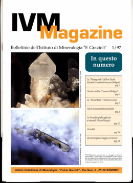 IVM Magazine 1997-01 - Istitito Valtellinese di Mineralogia