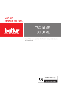 TBG 45 ME TBG 60 ME - schede