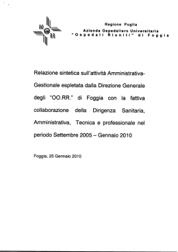 OO.RR.Foggia - Regione Puglia