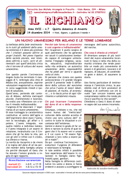 Richiamo 2014.12.14 - Parrocchia San Michele Arcangelo In Precotto