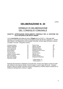 deliberazione n. 20