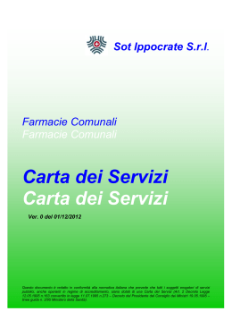 carta dei servizi 2012 - IPPOCRATE Srl in liquidazione