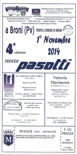 Mànifestazìone omologata FIAPS-IVV
