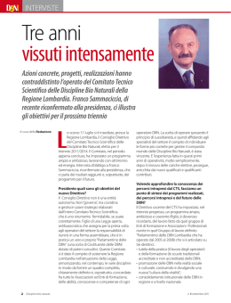 Tre anni vissuti intensamente