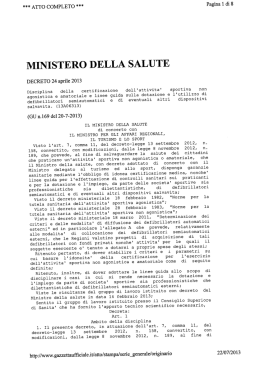 Il testo del decreto 24/4/13 - FIMMG