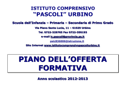 SCUOLA - Istituto Comprensivo "Pascoli"