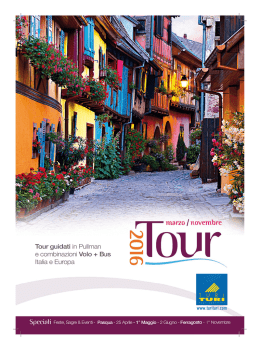 Scarica il nostro catalogo TOUR PRIMAVERA-ESTATE
