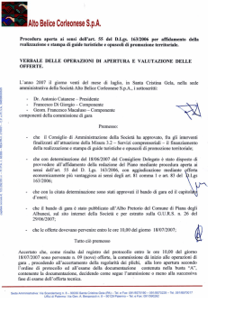 verbale aggiudicazione - I parte