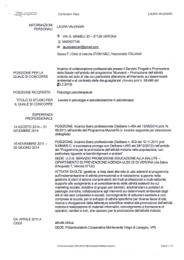 Curriculum Vitae LAURA VALENARE