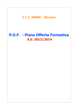 P.O.F. - Piano Offerta Formativa
