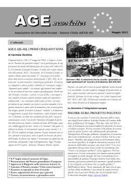 Age Newsletter maggio 2012 - Associazione Giornalisti Europei