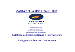 CARTA DELLA MOBILITÀ ed. 2010