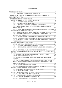 Capitolato speciale d`appalto