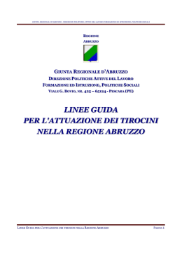 linee guida per l`attuazione dei tirocini nella regione abruzzo