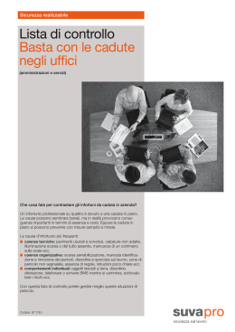 Suva, Lista di controllo &ldquo;Basta con le cadute negli uffici