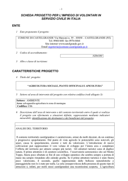 scheda progetto per l`impiego di volontari in servizio civile in italia