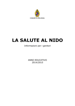 la salute al nido - Comune di Bologna