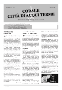Luglio 2003 - Corale Citt&agrave; di Acqui Terme