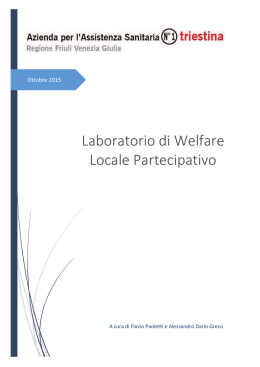 Laboratorio di welfare partecipativo - a cura di Flavio