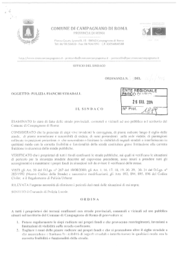 ordinanza comune Campagnano