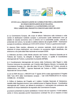 invito alla presentazione delle candidature