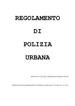 regolamento di polizia urbana