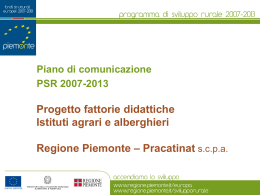Diapositiva 1 - Piemonte Agri Qualità
