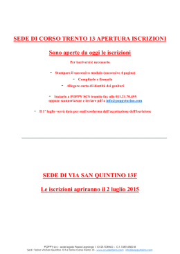 Modulo d`iscrizione Scarica il PDF