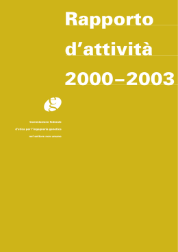 Rapporto d`attività 2000–2003