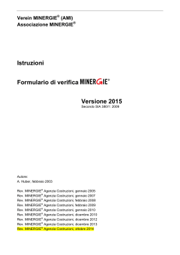 Istruzioni Formulario di verifica Versione 2015