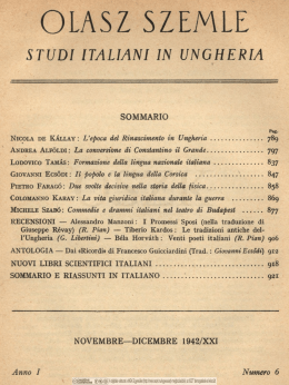 Olasz szemle : studi italiani in Ungheria - 1.évf. 6.sz. (1942
