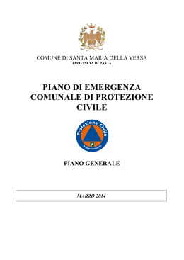piano di emergenza comunale di protezione civile