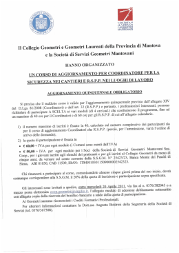 Il Collegio Geometri e Geometri Laureati della Provincia di