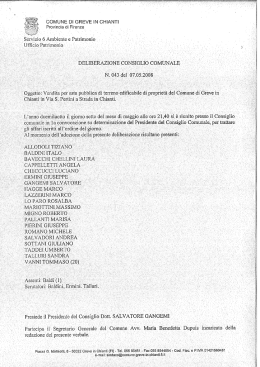 Page 1 COMUNE DI GREVE IN CHIANTI Provincia d&Eacute; Firenze i
