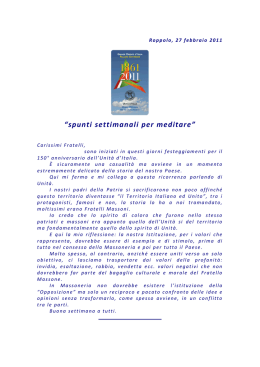 spunti settimanali per meditare
