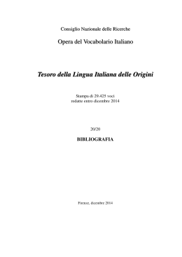 Tesoro della Lingua Italiana delle Origini