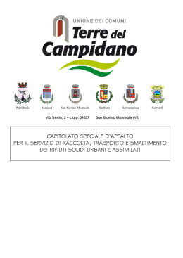 Capitolato Unione 2013 - Unione dei Comuni Terre del Campidano