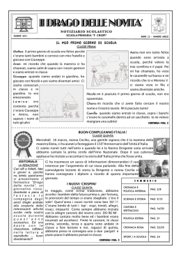 Il DRAGO DELLE NOVITA - SCUOLA PRIMARIA F. CRISPI