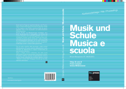 Cover Musik und Schule - Libera Universit&agrave; di Bolzano